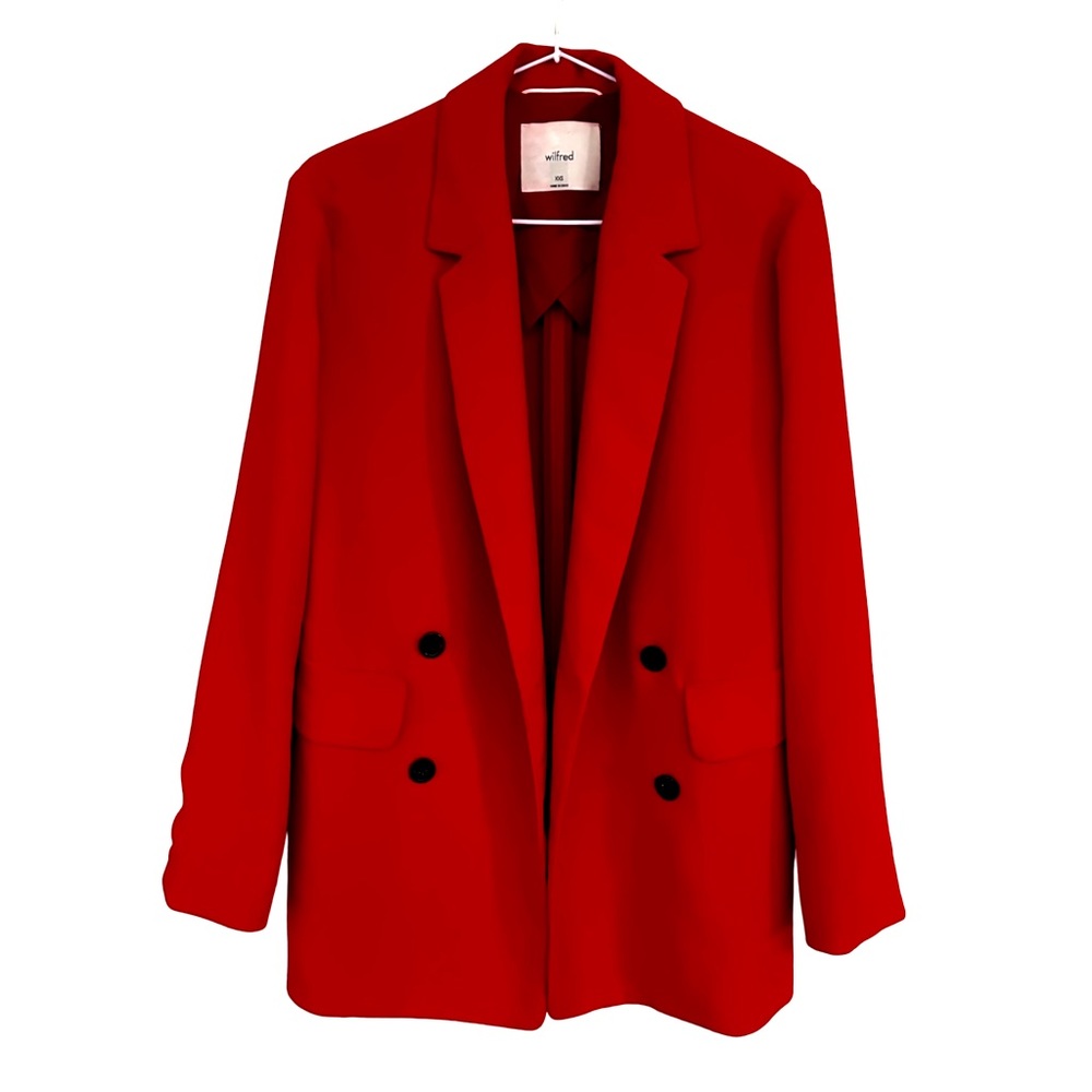 Aritzia Wilfred Cherrelle Relaxed Blazer Red XXS